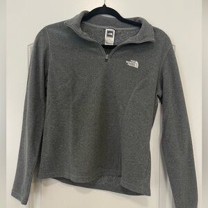 Women’s North Face 1/4 Zip Medium Gray Heather Fleece
